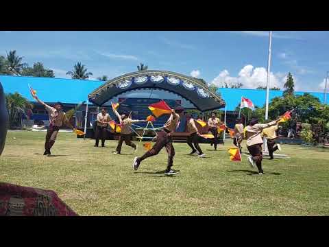 Tarian kolaborasi Ambalan SMAN 2 Skanto Keerom Papua