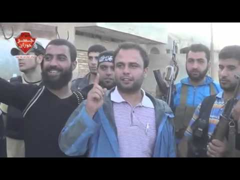 كلمة للملازم أول شريف الكايد متحدثاً عن الأوضاع في خربة غزالة في درعا