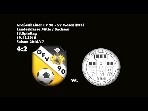 Landesklasse Mitte - (2016/17)/ 13.Spieltag / Großenhainer FV 90 - SV Wesenitztal  4:2