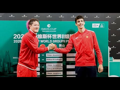 Davis cup 2025 (China - Montenegro) Zhizhen Zhang - Aleksa Krivokapić