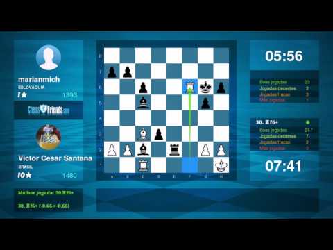 Chess Game Analysis: Victor Cesar Santana - marianmich : 1-0 (By ChessFriends.com)