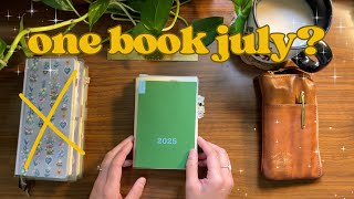 📚 I’m trying one book july… here’s why + my hobonichi original techo a6 set-up