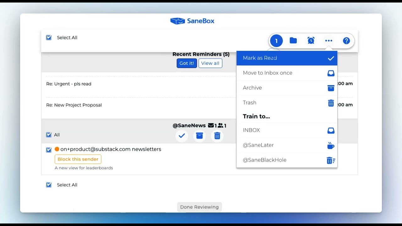 How to use the SaneBox Digest video thumbnail