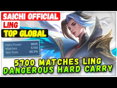 5700 Matches Ling Dangerous Hard Carry [ Top Global Ling ] Saichi Official - Mobile Legends Build