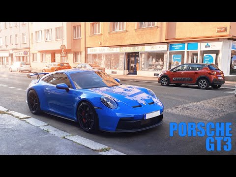 Porsche 911 GT3 (992) in Prague| Start up, acceleration and camera flyby