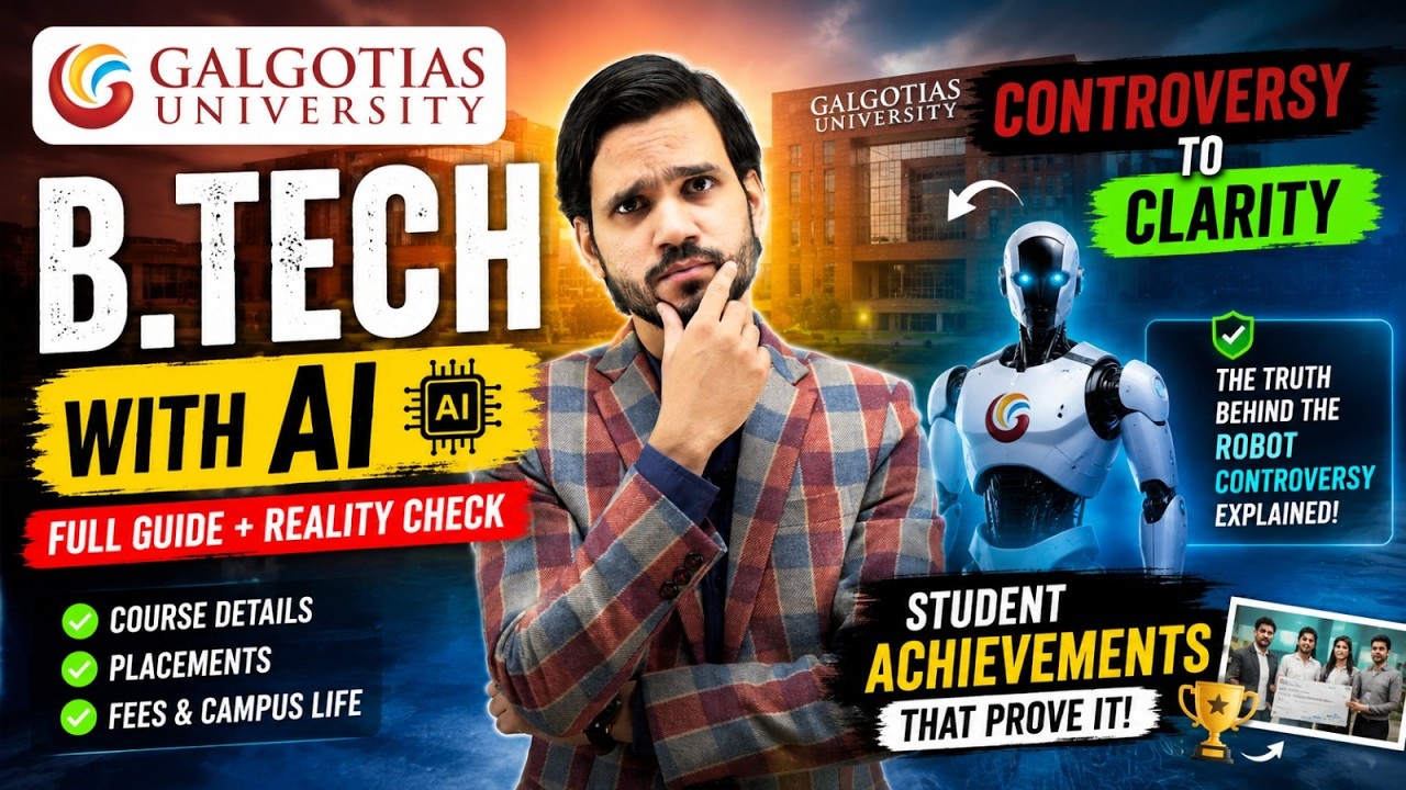 Can You Do B.Tech With AI? | REALITY EXPOSED | GALGOTIAS UNIVERSITY |  Review/Placements/Campus Tour