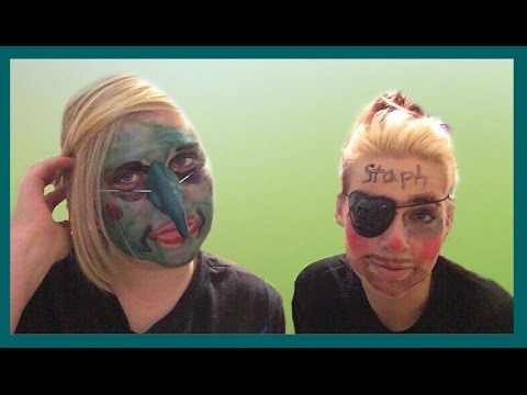 Scary Makeup and Ice Water Bucket Challenge | ft. Grace