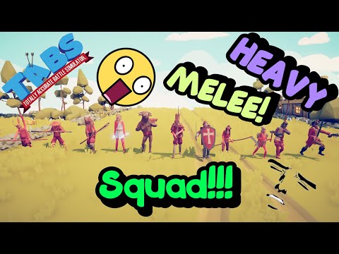 TABS | Heavy Melee Squad Vs Every 50 Units (Strong Units =10) - Totally Accurate Battle Simulator