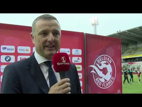 Reactie van Belgium Red Flames coach Ives Serneels na de voorbereidingswedstrijd tegen Oostenrijk