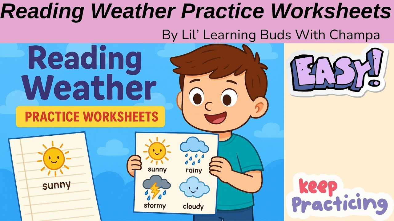 ☔️ SOLVING a Weather WORKSHEET for Kids! Easy Answer Guide, Fun Learning Activity ✅ #weather