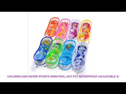 Children Kids Water Sports Swim Pool Anti Fot Waterproof Adjustable Si Video