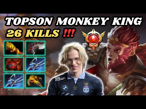 🔥 TOPSON Monkey King 26 KILLS Grandmaster Tier 🔥 30K NET WORTH Insane Gameplay - Dota 2
