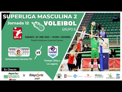 🏐 EXTREMADURA CÁCERES PH 🟢 🆚 SANAYA LIBBY,S LA LAGUNA ⚪ | Superliga Masculina 2 | Jornada 12 |🇪🇦