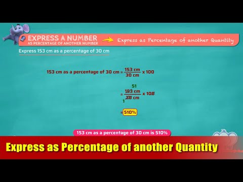 G6 - Module 6 - Ex1- Express as Percentage of another Quantity | Appu Series | Grade 6 Math Learning