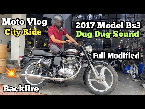 Moto Vlog Bullet Bs3 2017 Model City Ride | Bullet Modification 