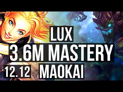 LUX & Kalista vs MAOKAI & Aphelios (SUP) | 3.6M mastery, 1000+ games, 10/3/15 | EUW Diamond | 12.12