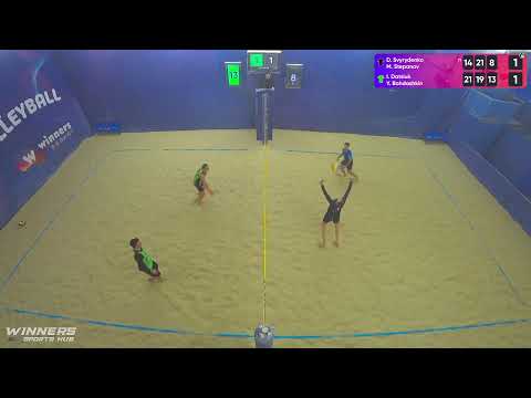 11:40 D. Svyrydenko / M. Stepanov - I. Datsiuk / Y. Bohdashkin 15.02.2023 | Winners Beach Volleyball