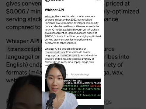 What the NEW chatgpt + Whisper API all means from #openai