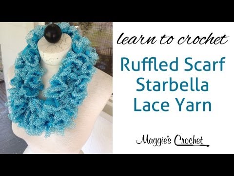 Starbella Lace Ruffled Scarf easy lesson with Maggie Weldon