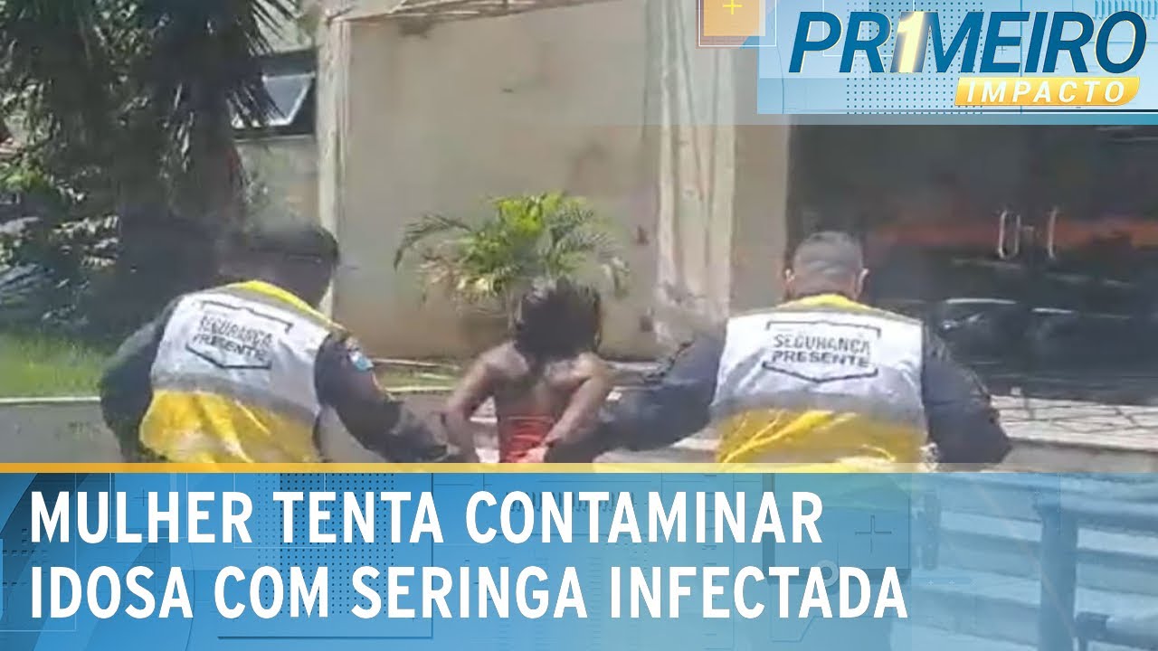 Mulher é presa por atacar idosa com seringa no Rio | Primeiro Impacto (27/01/25)