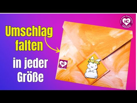 Super easy envelope crafting with closure - Origami technique