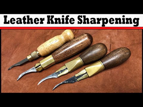 How to sharpen a leather working knife quickly! (No Worries) | Leather Knife Sharpening Video