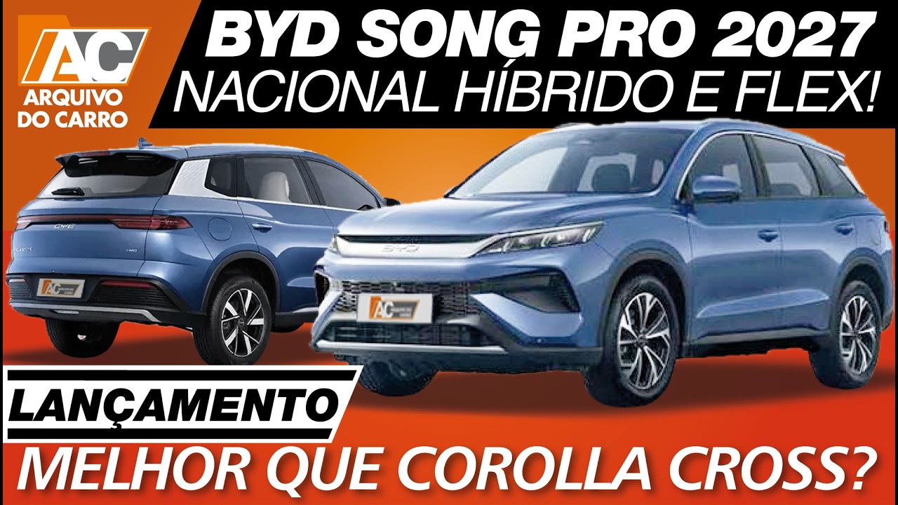 LANÇAMENTO: BYD SONG PRO 2027 – SUV NACIONAL HÍBRIDO FLEX TEM PREÇO DE T-CROSS TOP!