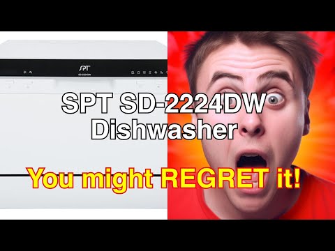 SPT SD-2224DS ENERGY STAR Compact Countertop Dishwasher with Delay Start - Portable Dishwasher with Stainless Steel Interior and 6 Place Settings Rack Silverware Basket, Silver video review thumbnail