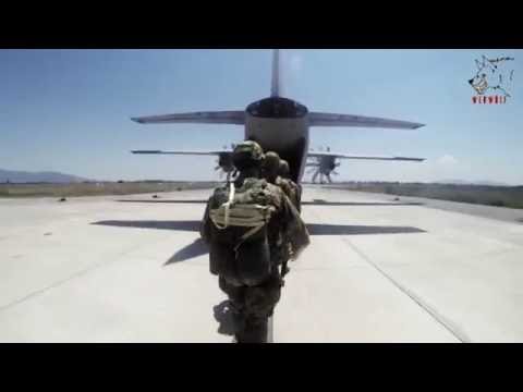 Italian Parachutists airborne assault (training) -  Parachutist POV - Folgore