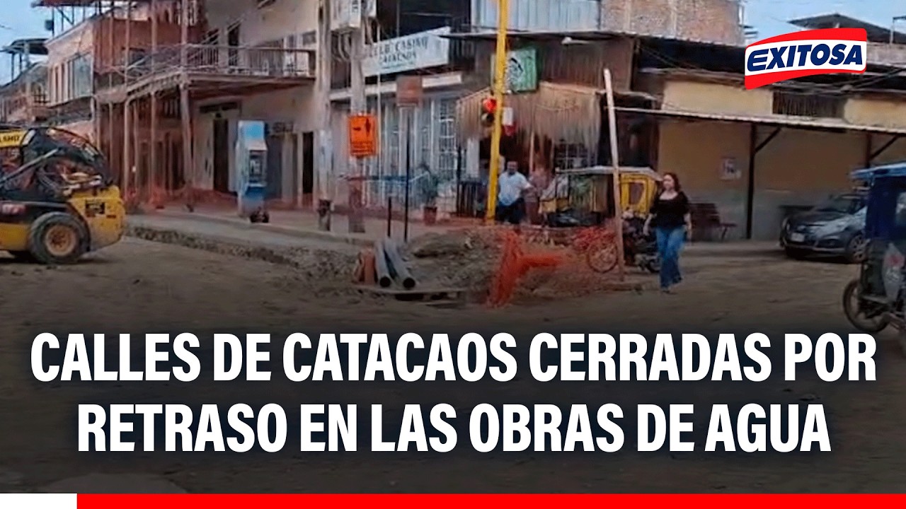 🔴🔵 Caos en calles del centro de Catacaos por retrasos en obras de agua y alcantarillado
