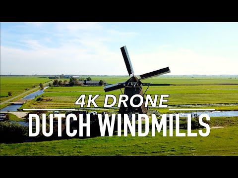 DUTCH WINDMILLS Drone Aerial 4K | Nederland The Netherlands
