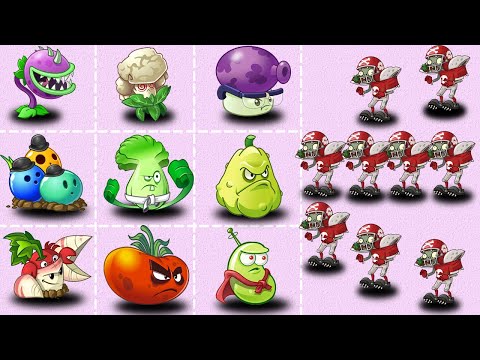 Every Plant Max Level Can Defeat 24 MINI Zombie modern allstar Using Only 1 Plant Food?