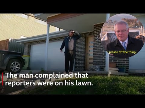 'Get off my grass': Man interrupts Australian PM