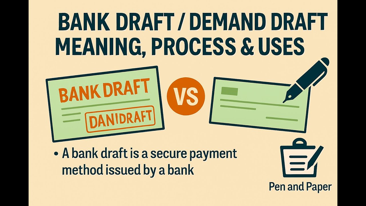 Bank Draft / Demand Draft – Meaning, Process & Uses | Cheque vs Demand Draft | Pen and Paper