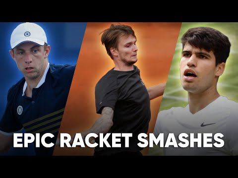 EPIC Tennis Racket Smashes - Best Of 2024 (Most Insane Moments!)