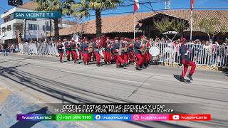 Desfile Fiestas Patrias 2026: Esc. Carmen Gallegos, LICAP y Escuelas de enseñanza básica