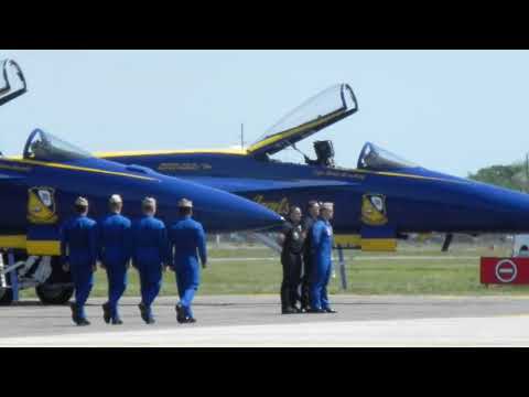 US Navy Blue Angels Disembarkment Ceremony Part 2 At Republic Airport
