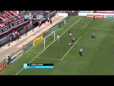 Gol de Aliendro. Chacarita 1 - Central Córdoba 0. Fecha 6. B Nacional 2015. FPT