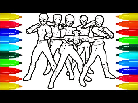 Power Rangers Team Coloring Pages