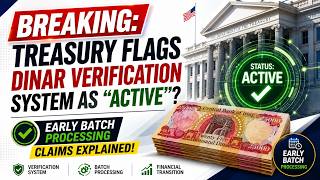 🏦U.S Treasury Flags Dinar Verification System as "ACTIVE"? Early Batch Processing Claims Explained!