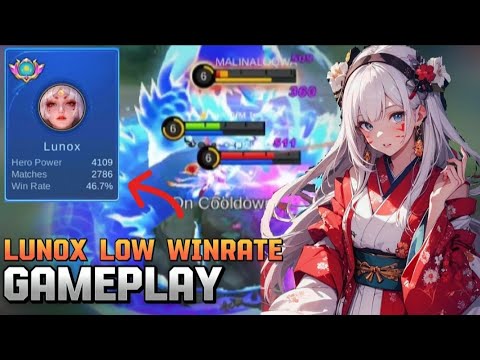 LUNOX LOW WINRATE GAMEPLAY🔥Lunox Divine Goddess Gameplay💖 Best build and emblem