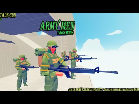 tabs US ARMY SOLDIER vs 100x UNITS   Totally Accurate Battle Simulator TABS