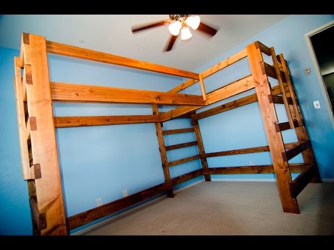 Sneak peak at turning the dual loft bed into a bunk