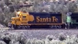 preview picture of video 'BNSF Freights in 1998 between Willard & Abo on the BNSF Clovis Sub'