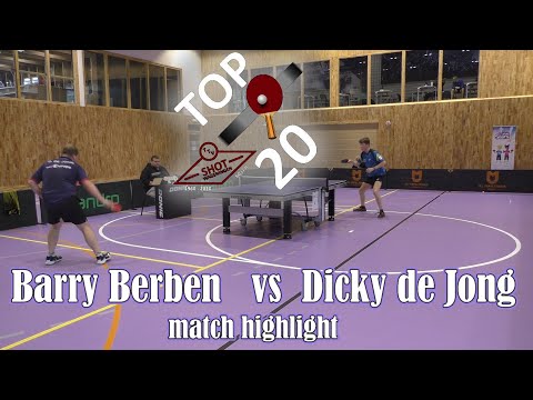 Barry Berben vs Dicky de Jong Top 20 international tournament Wageningen