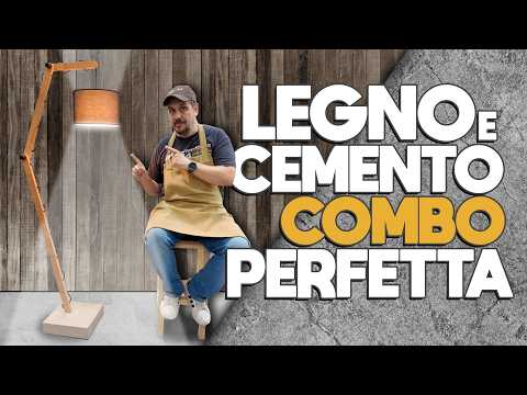 Lampada in legno e cemento: progetto fai da te di design | Come costruire una piantana moderna