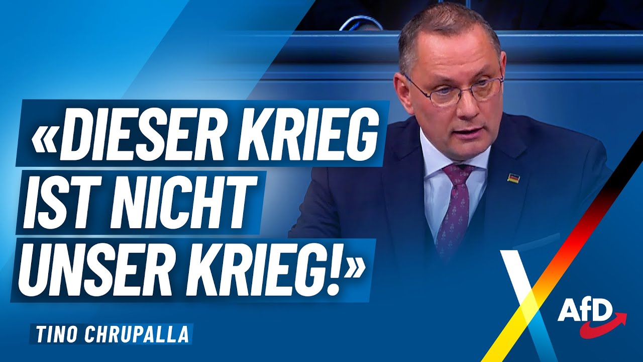 "Dieser Krieg ist nicht unser Krieg!" - Tino Chrupalla - AfD