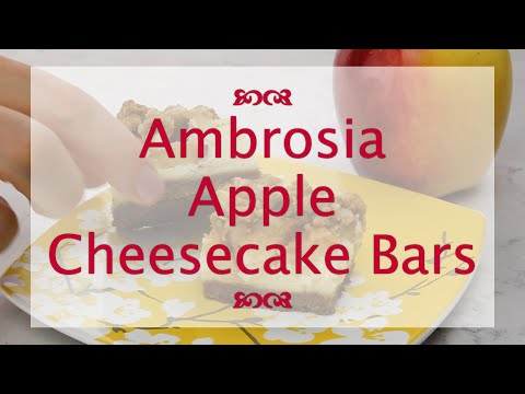 Ambrosia Apple Cheesecake Bars Recipe