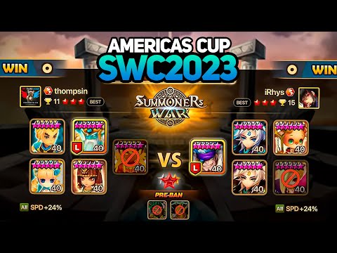 THOMPSIN vs RHYS (BO3). SWC2023 AMERICAS CUP Preliminary Day 3 - Summoners War