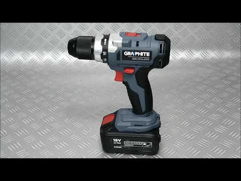 Дрель-шуруповерт аккумуляторная бесщеточная Energy+ 18 В, Li-Ion, 13 мм, без аккумулятора GRAPHITE (58G019)